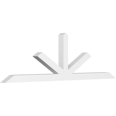 Ekena Millwork Saratoga Architectural Grade PVC Gable Bracket, 96"W x 28"H x 4"D x 4"F, 7/12 Pitch GBP096X28X0404SAR00